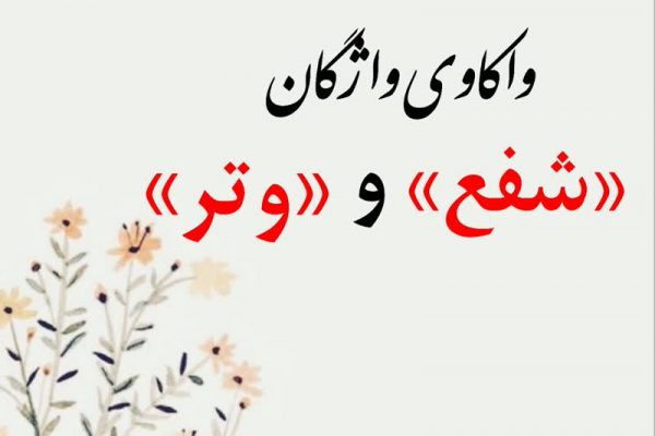 واکاوی واژگان شفع و وتر